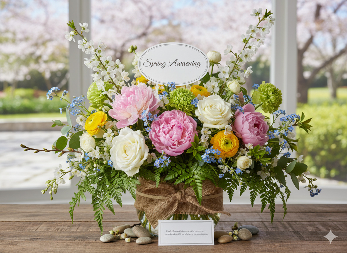 Spring floral arrangement
